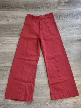 Zara Red Wide Leg Pants – Size 6